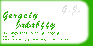 gergely jakabffy business card